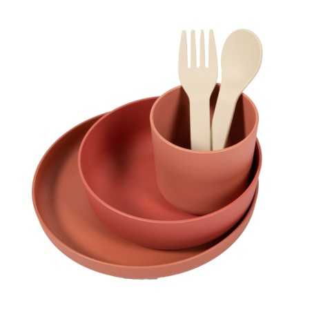 B-SET VAISSELLE BIODEGRADABLE CPLA 5PCS