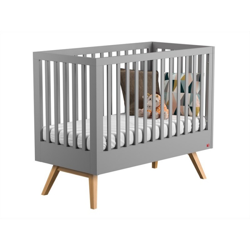 LIT  II 70X140 NAUTIS GRIS CLAIR/BOIS
