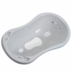 BAIGNOIRE 84CM AVEC EVACUATION GRIS ZEBRE + ANTIDERAPANT