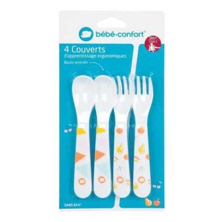 4 COUVERTS D APPRENTISSAGE 2 FOURCHETTES ET 2 CUILLERES DOMINO