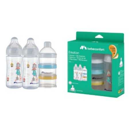 LOT DE 2 BIBERONS PP 270 ML + DOSEUR DE LAIT