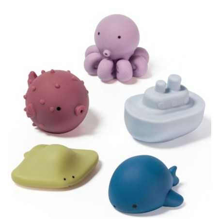 JOUET DE BAIN ARROSEURS SPLITTO X5 + FILET DE RANGEMENT