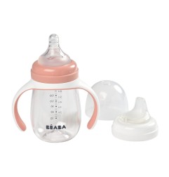 BIBERON D APPRENTISSAGE 2 EN 1 ROSE