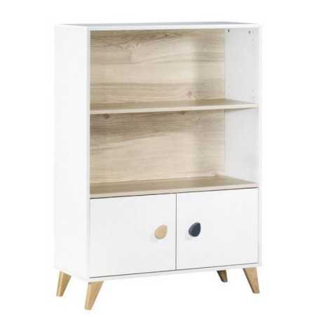 BIBLIOTHEQUE 2 PETITES PORTES OSLO BOUTONS GOUT