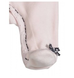 PYJAMA VELOURS ROSE TAILLE NAISSANCE MISS FLEUR DE LUNE