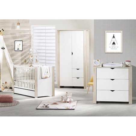 ARMOIRE 2 PORTES 2 TIROIRS TIPEE