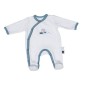 PYJAMA VELOURS BLANC/TURQUOISE NEW