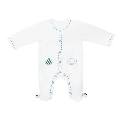 PYJAMA VELOURS OUVERTURE DEVANT TAILLE 1 MOIS BLUE