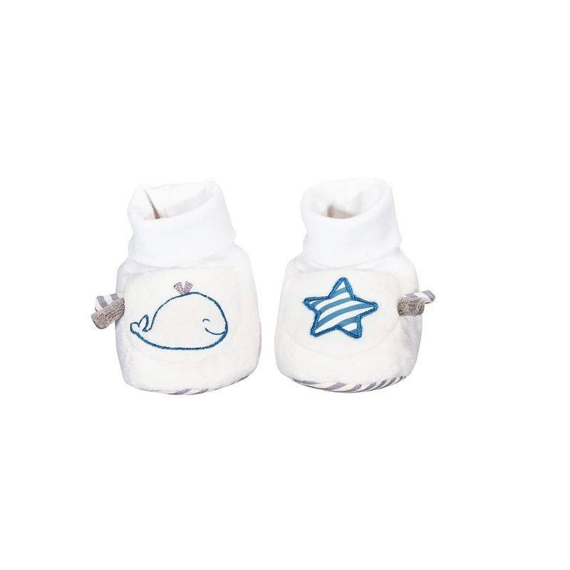 CHAUSSONS 0/6MOIS BLUE BALEINE