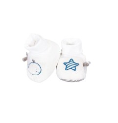 CHAUSSONS 0/6MOIS BLUE BALEINE