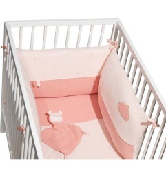 DOUDOU MOUCHOIR ROSE LILY POUDREE