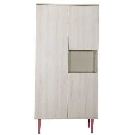 ARMOIRE 1 GDE ET 2 PETITES PORTES NICHE OPALINE RO