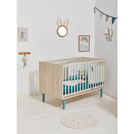 LIT BEBE 120X60 OPALINE BLEU
