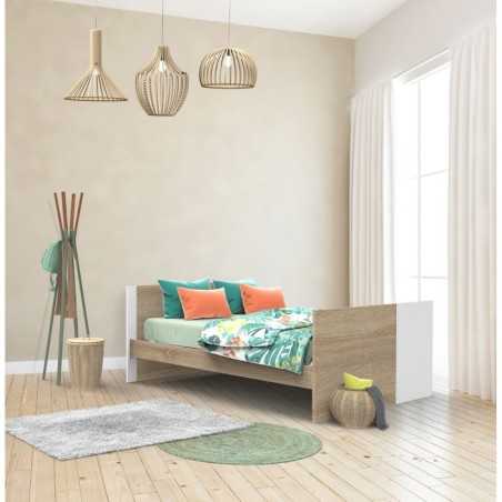 LIT 140X70 EVOLUTIF EN 190 BLANC NOVA BLANC LIN EVOLUTIF EN 90X190 ET 140X190 N