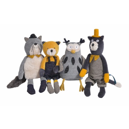 POUPEE CHAT MOUTARDE LULU LES MOUSTACHES