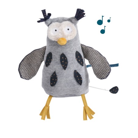 POUPEE MUSIQUE HIBOU LES MOUSTACHES