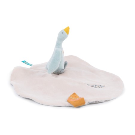 DOUDOU ATTACHE TETINE PETITE OIE OLGA LE VOYAGE D'OLGA