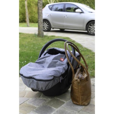 CHANCELIERE SIEGE AUTO 0-12 MOIS GRIS CHINE DOTS