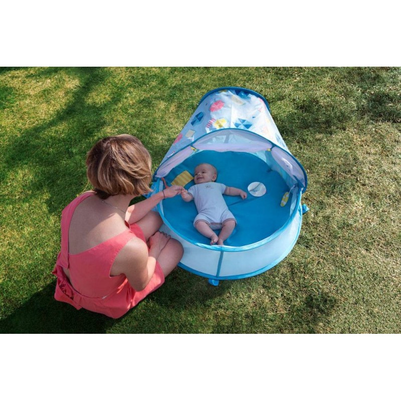 AQUANI PARASOLS 3 EN 1 (AIRE DE JEUX, LIT D'APPOINT ET PISCINE)