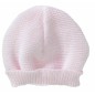 BONNET MAILLE ROSE NAISSANCE