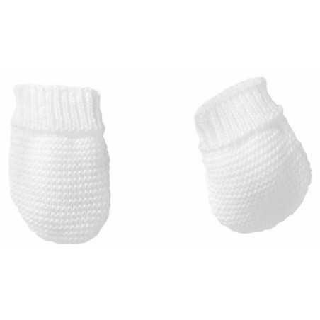 MOUFLES MAILLE BLANC NAISSANCE
