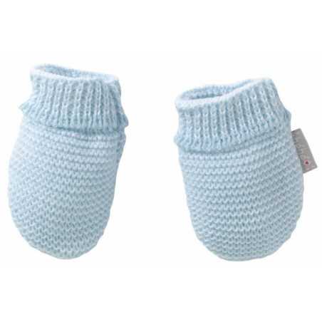 MOUFLES MAILLE BLEU PASCAL NAISSANCE