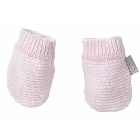 MOUFLES MAILLE ROSE NAISSANCE