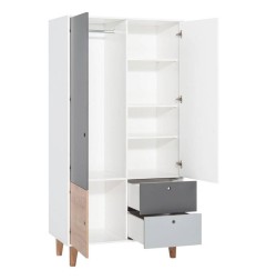 ARMOIRE 2 PORTES ROUGE CONCEPT