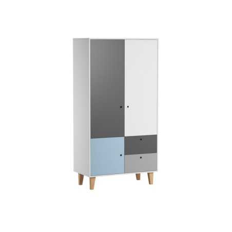 ARMOIRE 2 PORTES BLEU CONCEPT