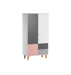 ARMOIRE 2 PORTES ROSE CONCEPT