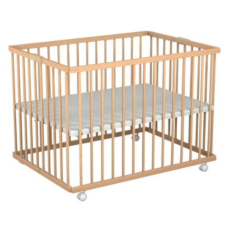 PARC BOIS PLIANT ALIZEE 2 BRUT