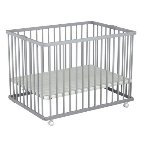 PARC BOIS PLIANT ALIZEE 2 GRIS