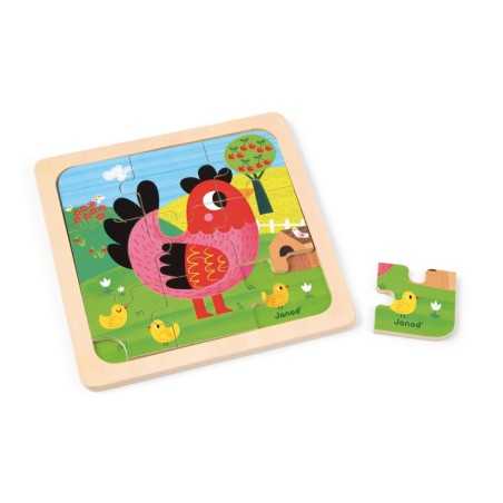 PUZZLE POULE VIOLETTE