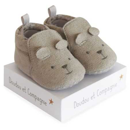 CHAUSSONS BEBE GRIS