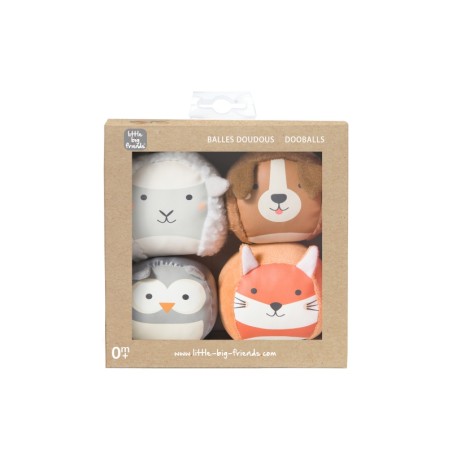 LES DOOBALLS - SET DE 4 BALLES DOUDOUS FERME
