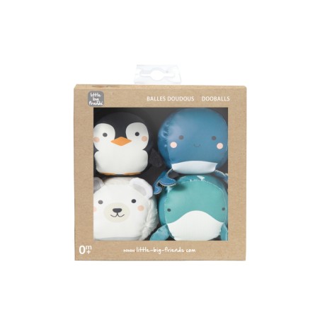 LES DOOBALLS - SET DE 4 BALLES DOUDOUS OCEAN