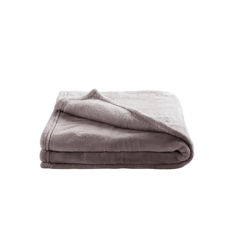 COUVERTURE 75X100 CM MICROFIBRE TAUPE