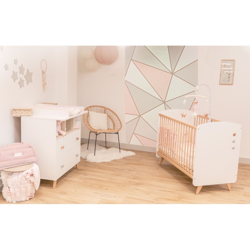 ENSEMBLE LIT 60X120 + COMMODE + PLAN A LANGER SENJA