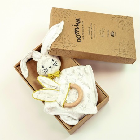 BOX DOUDOU + ANNEAU DENTITION LEAFY BUNNY