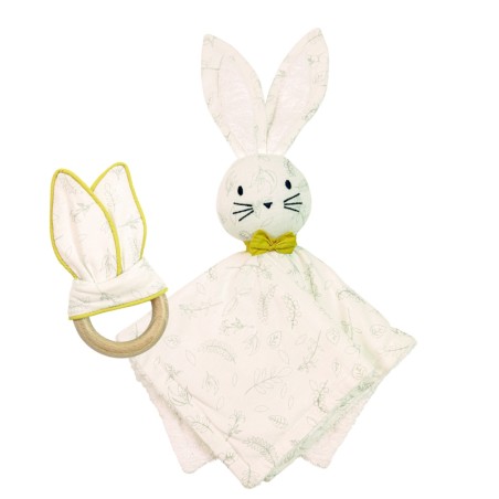 BOX DOUDOU + ANNEAU DENTITION LEAFY BUNNY