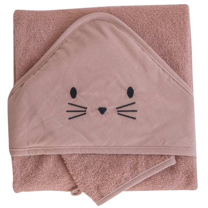 COFFRET SORTIE DE BAIN + GANT 75X75 TERRACOTTA