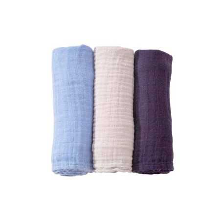 LANGES PASTEL - OEKO TEX - 100% MOUSSELINE DE COTON GAUFREE
