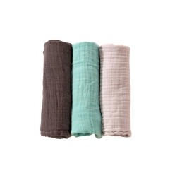LANGES PASTEL - OEKO TEX - 100% MOUSSELINE DE COTON GAUFREE