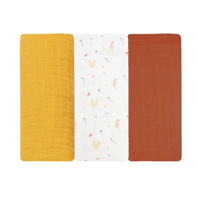 LOT DE 3 LANGES 70X70 CM-OEKO TEX
