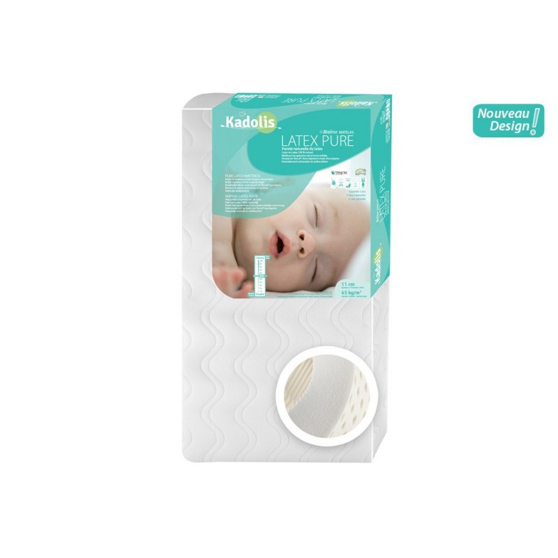 MATELAS BEBE LATEX 70 X 140 CM