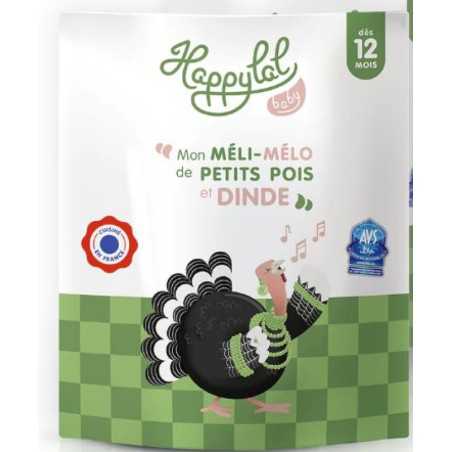Mon méli mélo de petits pois et dinde 12M
