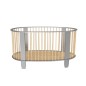 LIT 60X120 GRIS CLAIR/NATUREL AVEC MATELAS ET HOUS