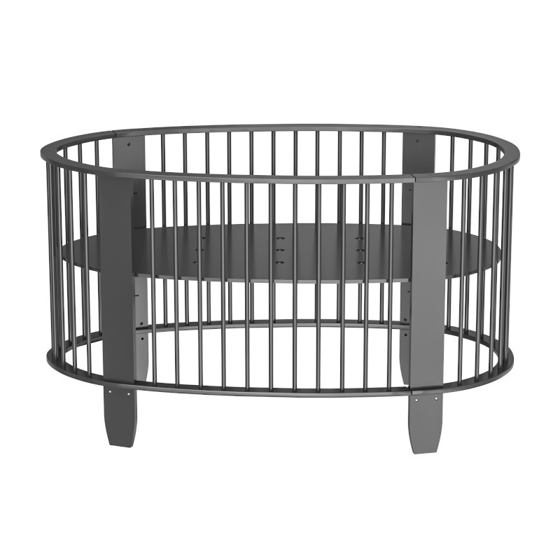 LIT 60X120 GRIS ANTRACHITE AVEC MATELAS ET HOUSSES