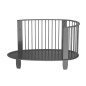 LIT 60X120 GRIS ANTRACHITE AVEC MATELAS ET HOUSSES