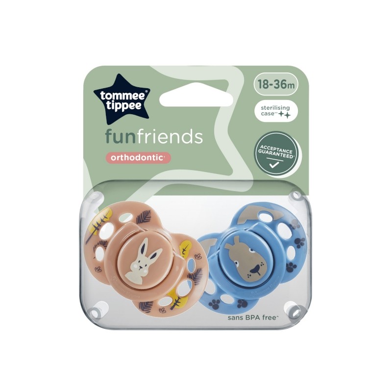 SUCETTE CTN FUN 18M+ GARCON X2